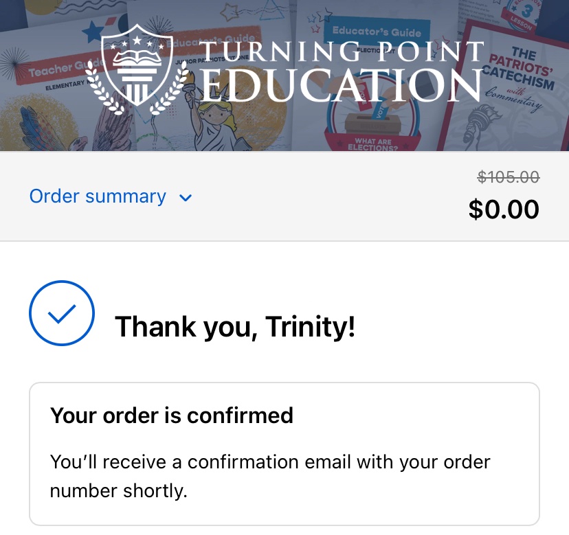 This is awesome!! Turning Point USA is giving out free homeschool curriculum. Discount code is EDUCATION 🤍