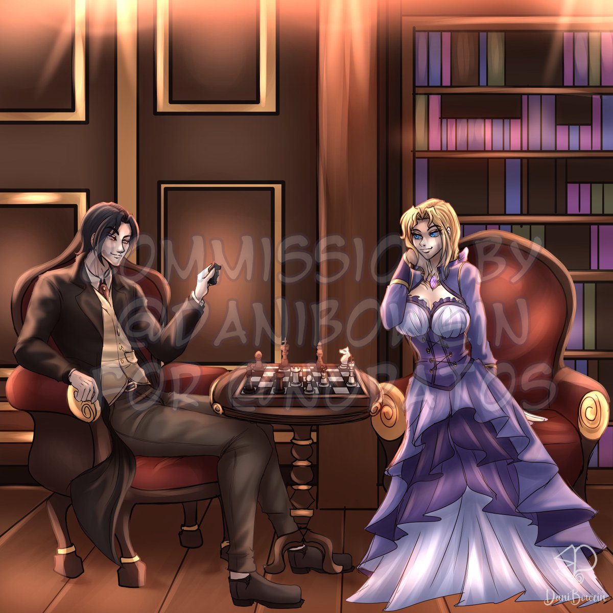 #475 The chess game
#anime #commission #art #digitalart #oc