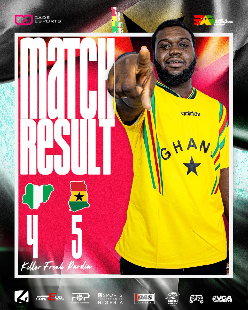 🇬🇭🔥 PARDIA STRIKES FIRST! 🔥🇬🇭
Ghana takes the opening win of Day 2 as Pardia proves unstoppable against Killer Freak! 🎮⚡

Momentum swings to the Ghana early — Nigeria, your move. 👀⚔️

#TheRivalrySeries #Legacy #Supremacy #Pride #TheRivalrySeriesGN #GhanaVsNigeria #OneThrone