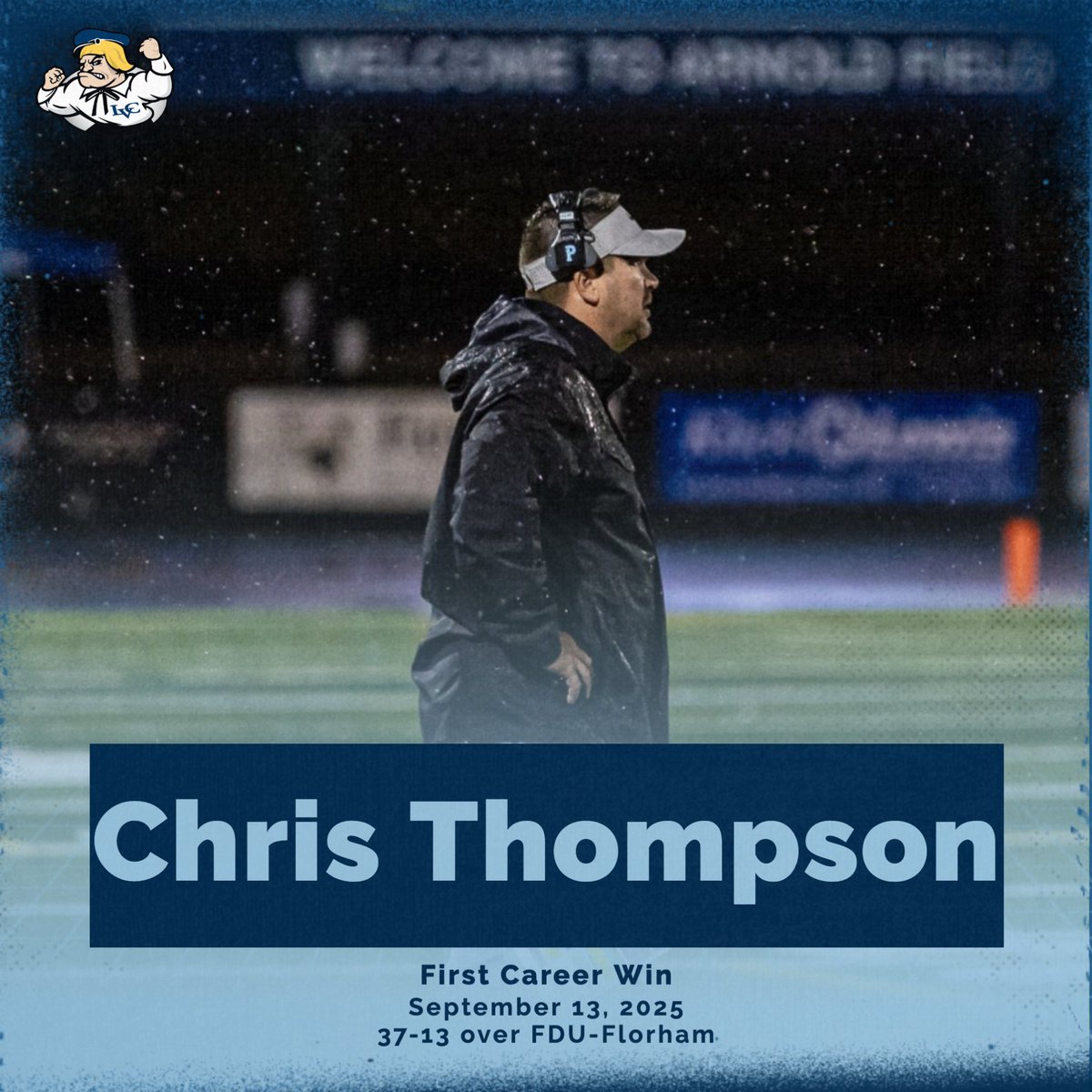 LVC Athletics (@lvcathletics) on Twitter photo Congratulations to <a href="/LVCFootball/">LVC Football</a> Interim Head Coach Chris Thompson (<a href="/CoachThompsonCT/">Chris Thompson (Coach T)</a>) on earning his first career victory as a head coach with yesterday's huge 37-13 win over FDU-Florham!
#GoDutchmen Congratulations to <a href="/LVCFootball/">LVC Football</a> Interim Head Coach Chris Thompson (<a href="/CoachThompsonCT/">Chris Thompson (Coach T)</a>) on earning his first career victory as a head coach with yesterday's huge 37-13 win over FDU-Florham!
#GoDutchmen