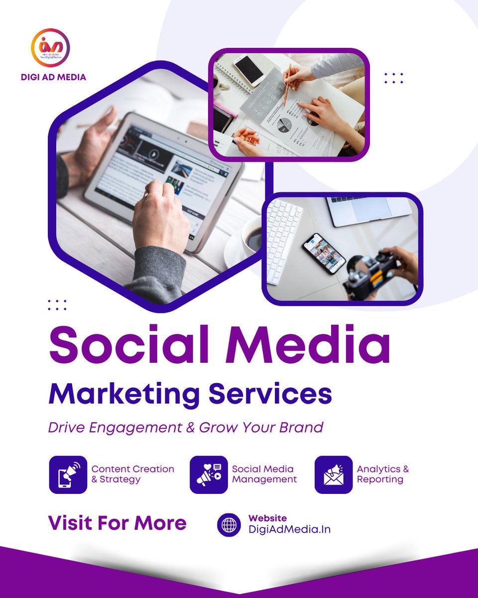 DigiAdMedia's tweet photo. ✨ Drive Engagement. Build Trust. Grow Your Brand.
🚀 Take your business to the next level with result-driven Social Media Marketing Services!

👉 Content Creation &amp; Strategy
👉 Social Media Management
👉 Analytics &amp; Reporting

💻 Visit: https://t.co/teRvP3xsjH

#DigitalMarketing https://t.co/qxPlmg3Zk8