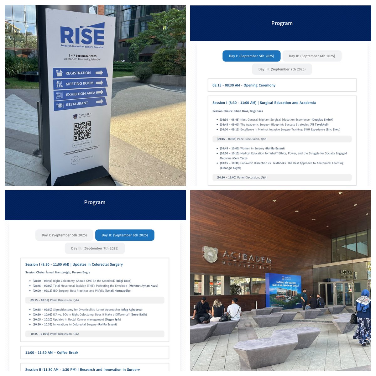 rahila_essani's tweet image. 🚀 Istanbul, you were iconic.
Spoke at the first ever RISE Conference (Sept 5–7, 2025) on:
👠 From Firsts to Leaders: Women in Surgery – because breaking glass ceilings never goes out of style.
🦾 Innovations in Colorectal Surgery – because the future of surgery is bold,…