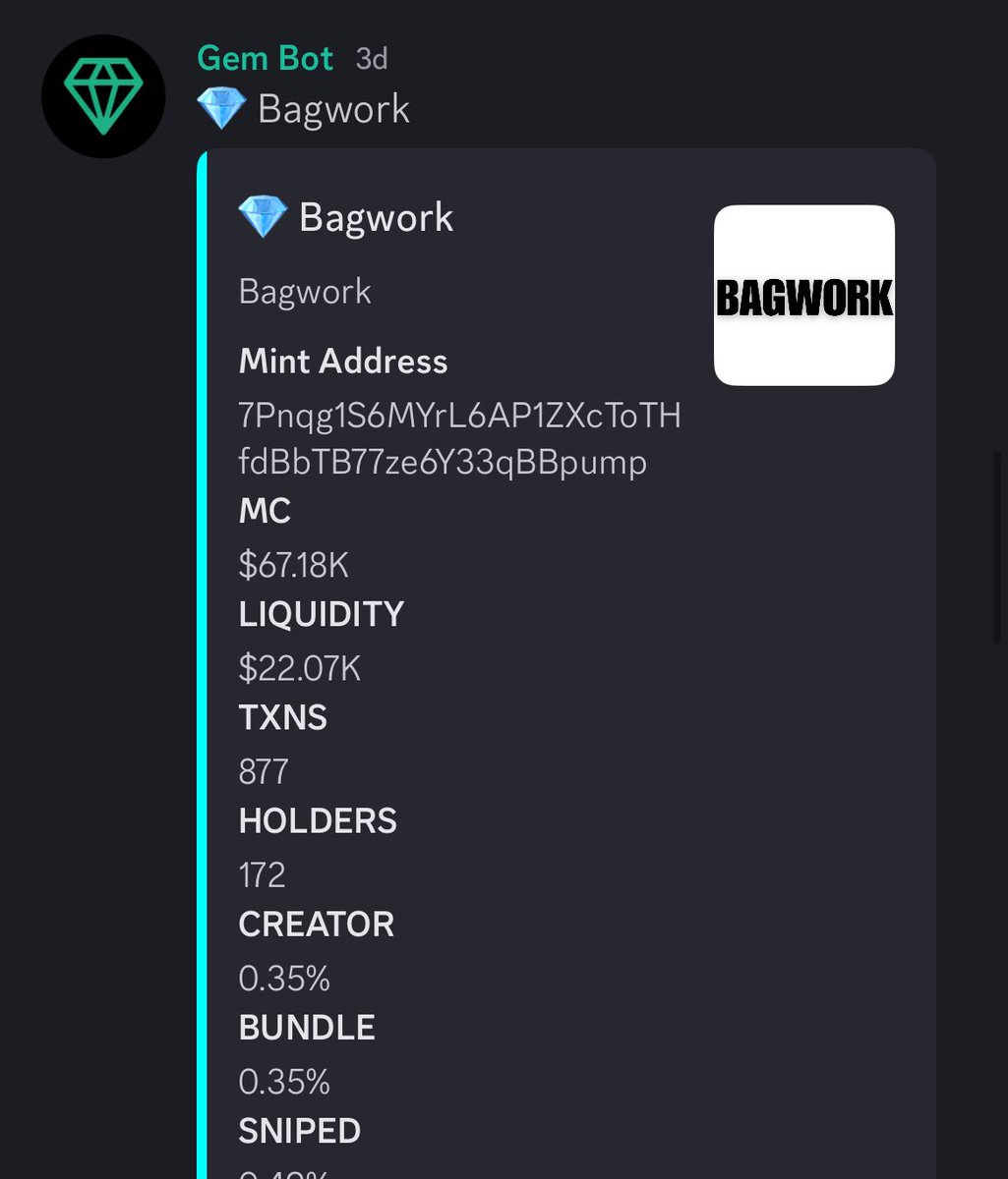 $BAGWORK

can’t believe I found generational wealth sub $70k

we need to all work for our bags of BAGWORK just like Nike has kids working in sweat shops. We will go higher than the U.S. deficit under a Kamala regime