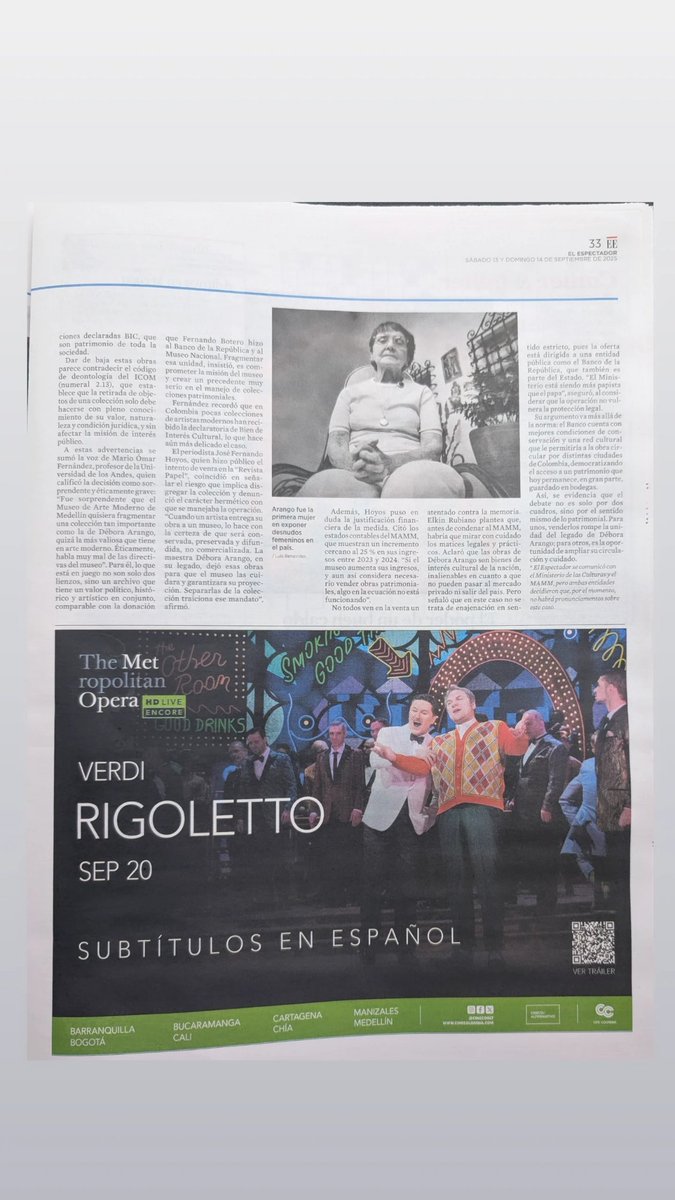 El precio de la memoria-La polémica venta de las obras de Débora Arango. La protección que la ley otorga a las obras parecía un escudo contra cualquier intento de comercialización. Sin embargo, el hecho de que el MAMM esté intentando venderlas al BanRep abre una grieta inesperada