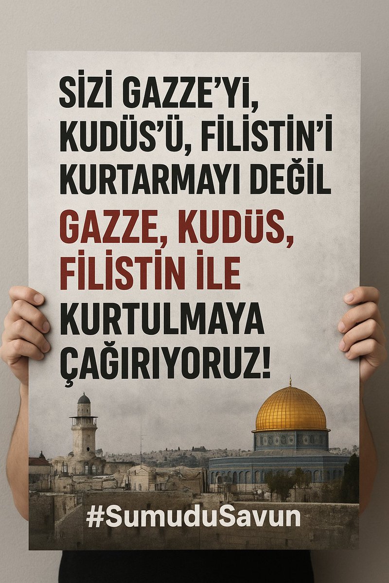 Yahya_Sinvar_'s tweet photo. Gazze, Kudüs, Filistin ile kurtulmaya çağırıyoruz!

#SumuduSavun https://t.co/KUBvl6ppef