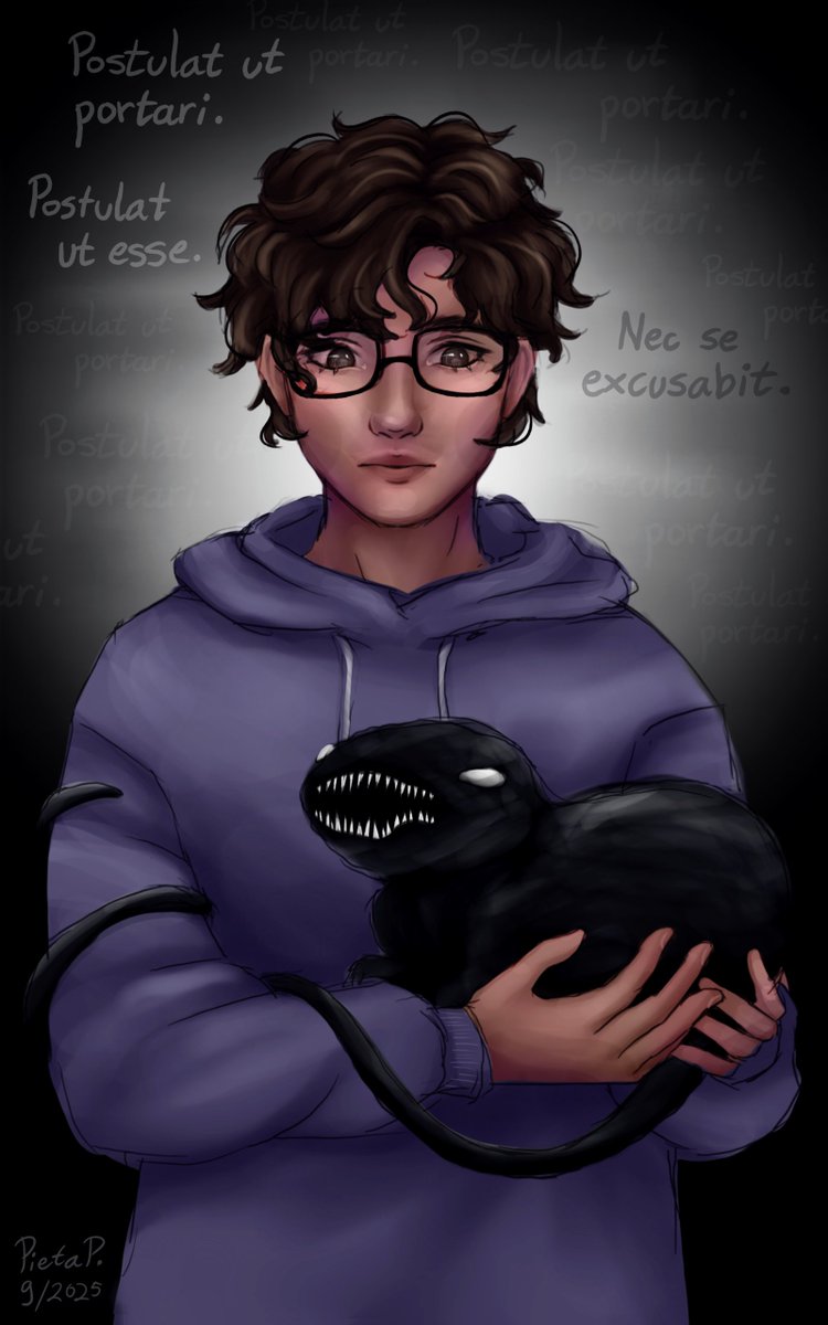 a hungry companion 🖤
(Latin because i felt like it)

#digitalart #arttwt