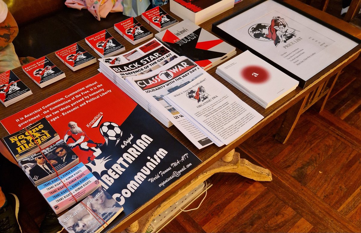 Dublin members of Organise! IWA did a stall at Mothers Against Genocide's Solidarity Souk, which was well received. We shifted plenty of leaflets, as well as some books, along with copies of our bulletins and some of our new stickers. €52 from our stall was donated to MAGs.