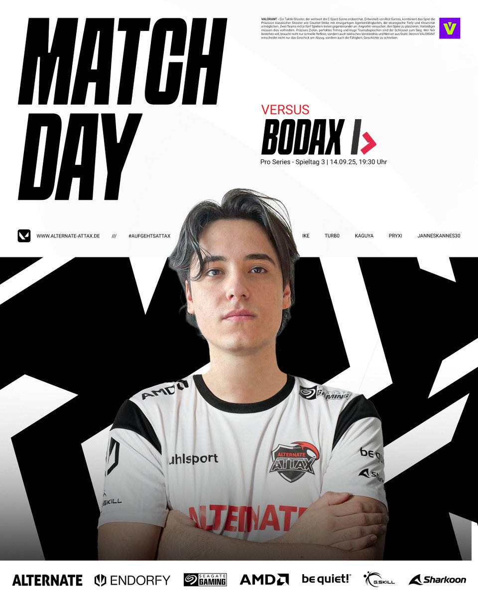 Nachdem am Freitag die Server nicht mitgespielt haben, bestreitet das Evo Squad heute ihr <a href="/projectvgg/">PROJECT V</a> Pro Series Nachholspiel gegen <a href="/GamingBodax/">BodaxGaming</a>. 🫡

Heute ohne Stream, dafür halten wir euch hier auf dem Laufenden. ℹ️

#aufgehtsattax