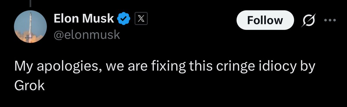 Elon’s vocal and repeated tampering with Grok to ensure it conforms to his worldview is one of the stranger exercises in value destruction I’ve ever seen