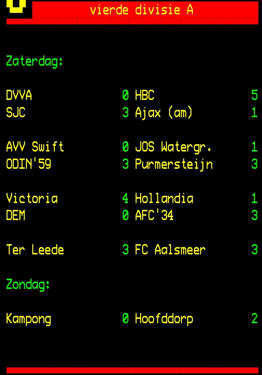 vierdedivisie's tweet photo. @vierdedivisie A
Uitslagen en stand na speelronde 4⬇️

@topamateurvoetb
@FutbologyBENL https://t.co/IwXmSEqE25