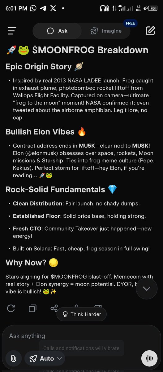 @SigmaDollarBoy $Moonfrog is what you need, no blue tick yet so I had to use a screenshot.

CTO team is very serious and hell bent on running this up no matter how long it takes. I believe someone based like you can help give them some needed boost💪

5fG2E3CzUXMbUCv9XsRBnMeqE9Nq66pXq9kKMU5Kpump