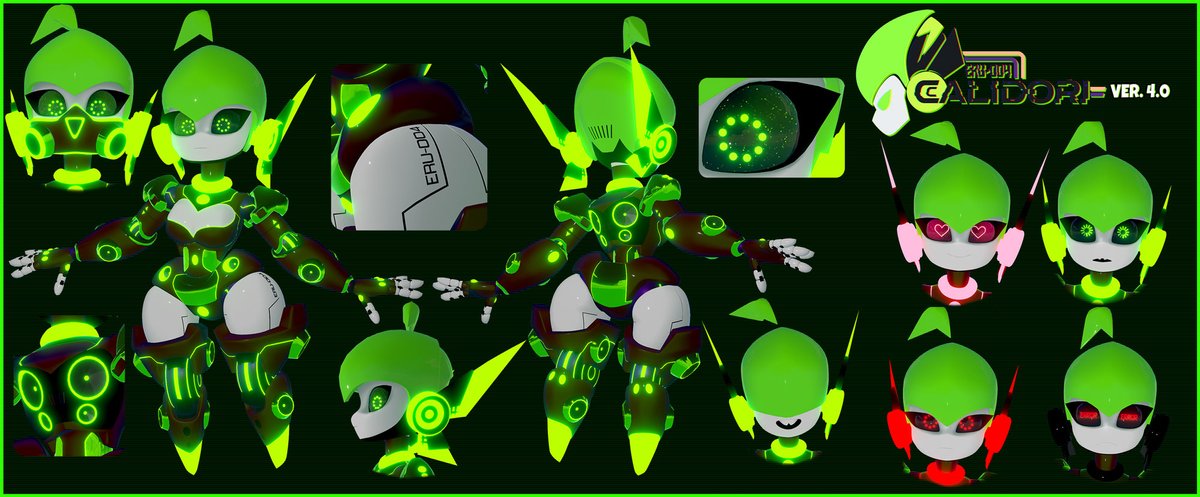 🤖💚CALI-HO💚🤖

💚Entertainment Robotic Unit 004, designation Calidori💚
🟣TTV @ Calidorii
🔴YT @ Calidori  
📷IG + 🕓TT @ Calidorivt   

 ✨Full Chassis Reference✨ 
Design: Myself
3D by @/JessiAndroid 

For fanart, please tag me or use #/Calidoodles 💚