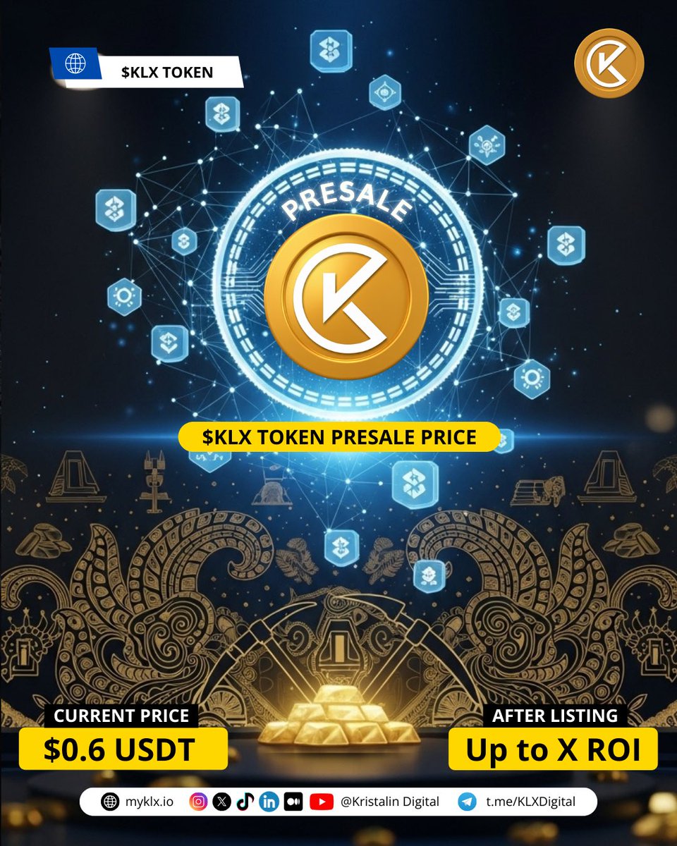 KLX_digital2025's tweet photo. 🔥 $KLX Token Presale Prediction 🔥

💰 Current Presale Price: $0.6 USDT
📈 Potential After Listing: Up to many X ROI

Why $KLX?
✅ Backed 100% by shares of PT Kristalin Eka Lestari, a licensed & audited Indonesian gold mining company
✅ Real-world asset tokenization = stable foundation + growth potential
✅ Dividends, voting rights, and long-term value appreciation for holders
✅ Issued under a modern legal framework in Dubai for maximum security & transparency

⏳ Presale is limited – once it’s over, entry price goes higher.
Early investors get the biggest advantage before listing.

🌟 Don’t just hold money that loses value. Own a piece of Indonesia’s gold mining future, digitally.

👉 Buy now at https://t.co/As2wgNcDxS with $USDT / $WETH

#KLX #KLXToken #Presale #Tokenization #CryptoInvestment #Gold #Emas #Token #Blockchain