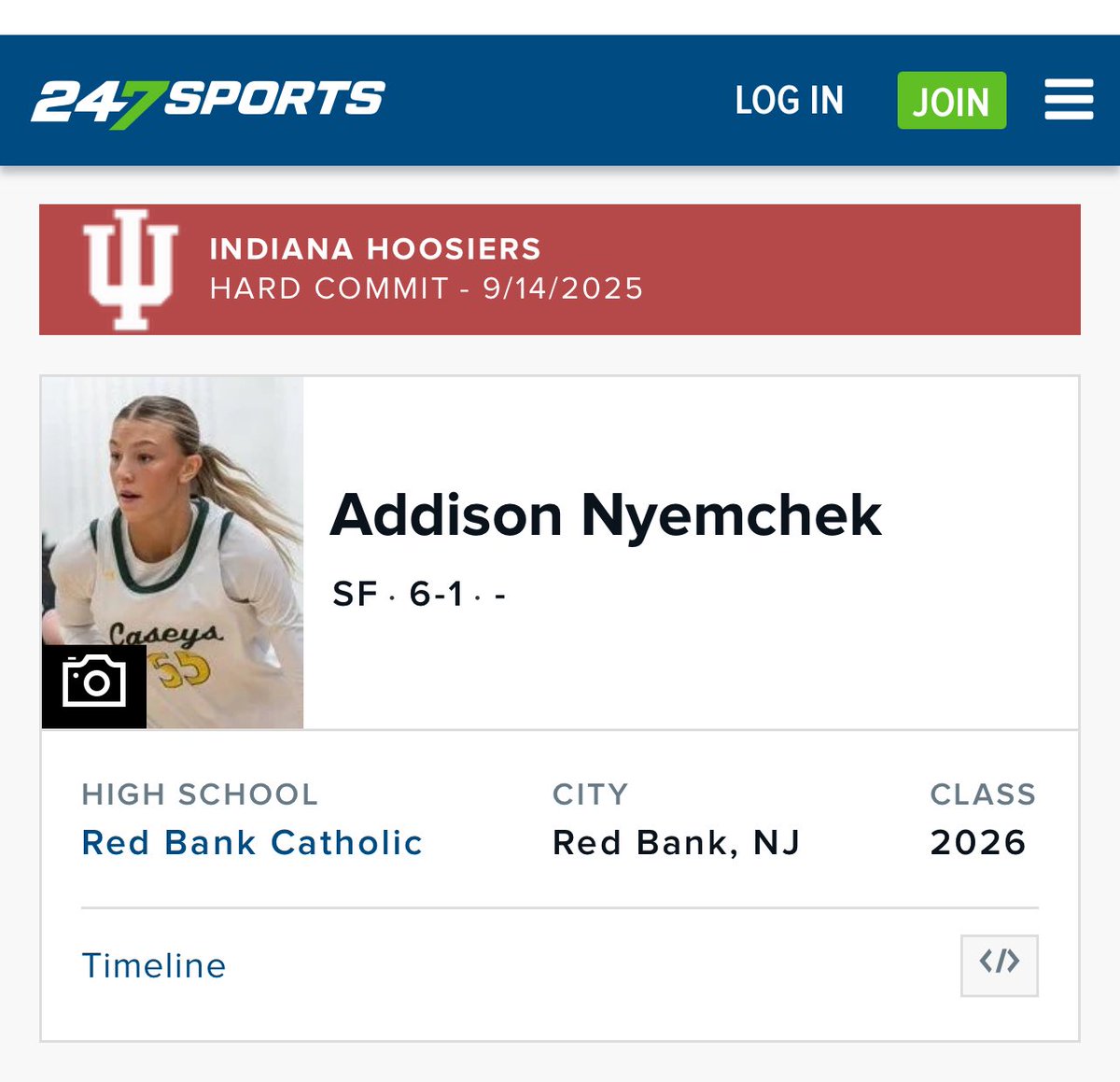 Brandon Clay Scouting | Powered by @brandonclaypsb &amp; <a href="/CBSSports/">CBS Sports</a> | <a href="/247Sports/">247Sports</a>

“The Best Evals in 🏀.”

‘26 4-Star prospect Addy Nyemchek of Red Bank Catholic (NJ) has chosen Indiana.

My take on Nyemchek’s game &amp; what she brings to Teri Moren’s roster:

“Nyemchek combines length