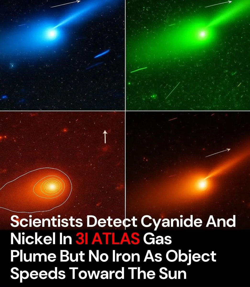 Astronomers using the Very Large Telescope in Chile have made a startling discovery about the mysterious interstellar visitor 31/ATLAS.

 New spectroscopic data shows its plume of gas is laced with unusual chemicals, including cyanide and nickel but strangely, no trace of iron.