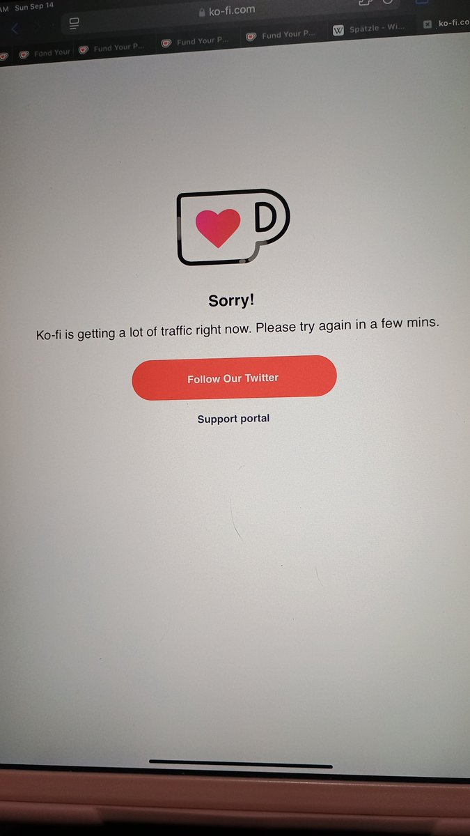 Why does <a href="/kofi_button/">Ko-fi</a> have to be down when I'm trying to take care of orders?😭😭😭