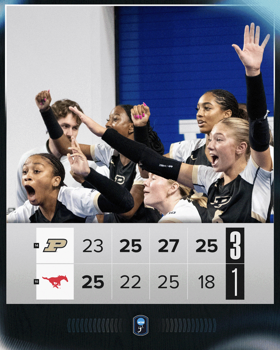 Boilermakers bringing the heat 🔥

No. 14 <a href="/PurdueVB/">Purdue Volleyball</a> defeats No. 10 SMU in four sets!

#NCAAWVB