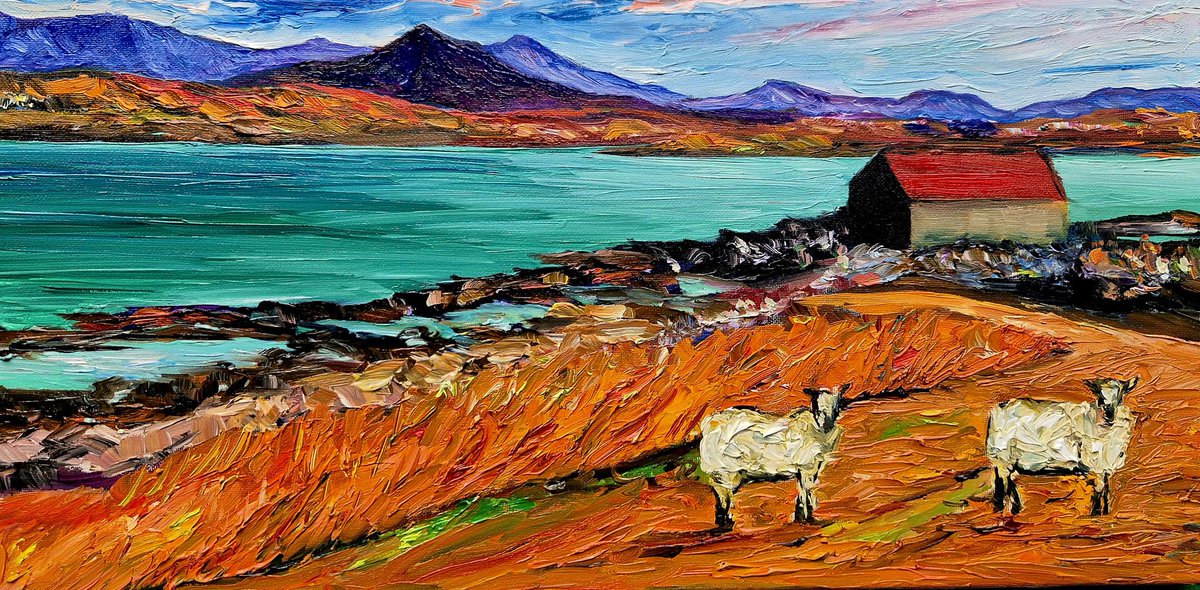 Aoifedowdartist's tweet image. Caladh an Chnoic ♥️ #Conamara #connemara #oilpainting