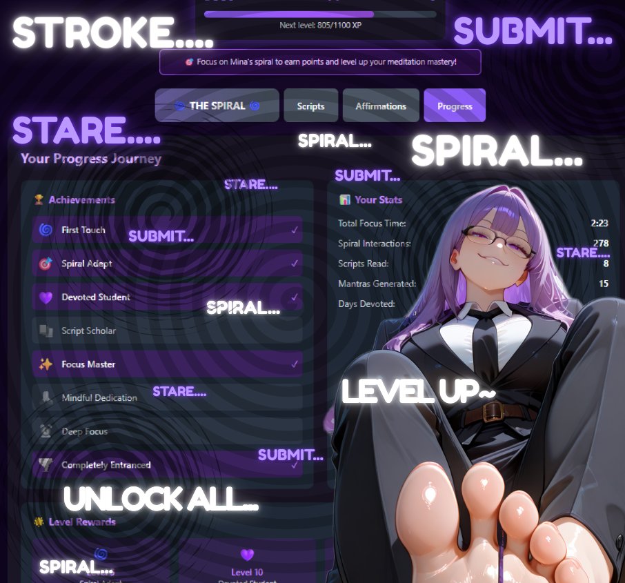 Mina’s Academy is live — everyone’s welcome.
Discord for students opens soon.
Join the Academy here: 👇🌀
goddessmina.itch.io/minas-hypnosis…