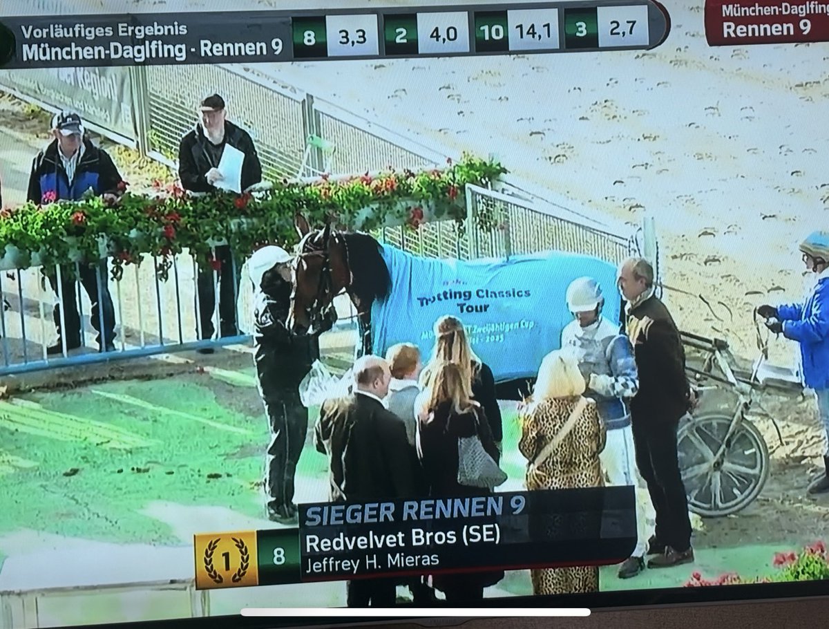 Redvelvet Bros 🇸🇪 (Father Patrick) wins TCT for 2 year old fillies at München-Daglfing.
Congrats to owners Evert van der Klij and Frans Melk 
Proud breeders 😊