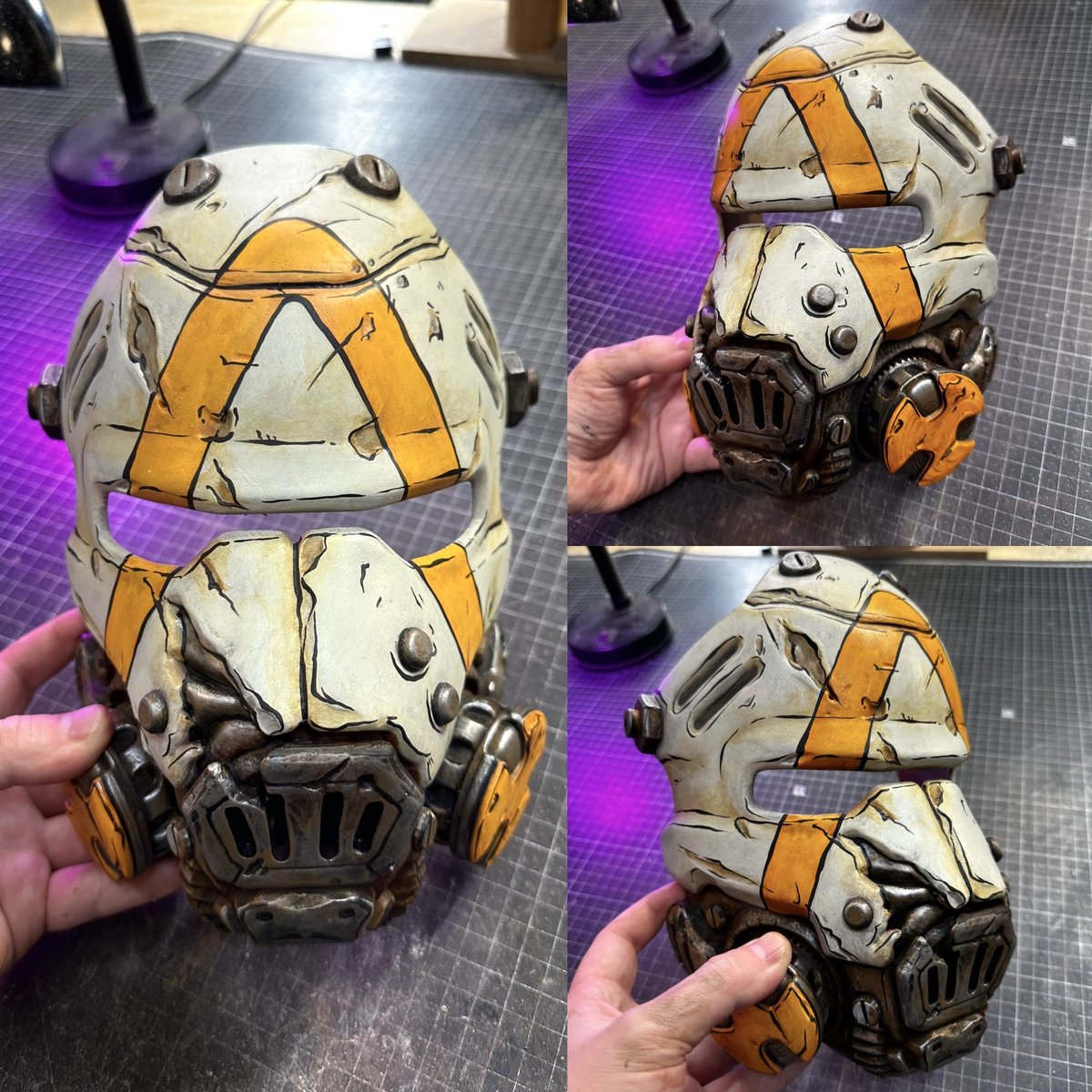 Spent some time yesterday sanding and hand painting the <a href="/Borderlands/">Borderlands</a> Ripper mask from <a href="/printablescom/">Printables.com</a> 
Yes, I am recording the painting process so others can follow along. 

Printed on my Bambu X1Carbon

#borderlands #borderlands4 #borderlandscosplay #3dprinting #handpainted