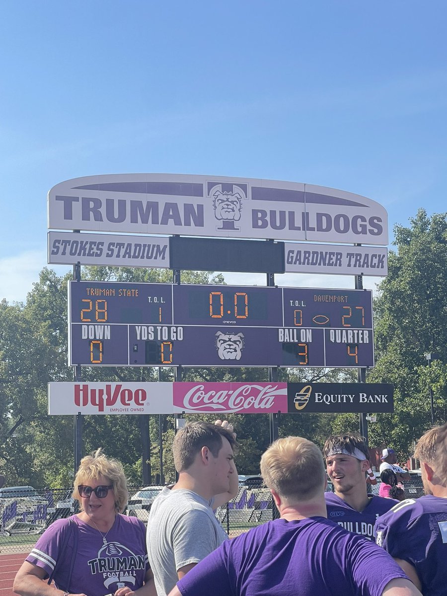 I had a great game day yesterday at Truman State! They came away with the win in OT! Thank you <a href="/coachjohnson126/">Jamar Johnson</a> <a href="/Coach_Zoda/">Austin Zoda</a> <a href="/CoachKNesbitt/">Kellen Nesbitt</a> for having me! <a href="/sixstarfootball/">Six Star Football | PLUS+</a> <a href="/JPRockMO/">JP Rock</a> <a href="/huskerfbteam/">Coach Steve Cook</a> <a href="/Coach_Wiz9191/">Alex Wierzbicki</a> <a href="/CoachHoover/">Justin Hoover</a>