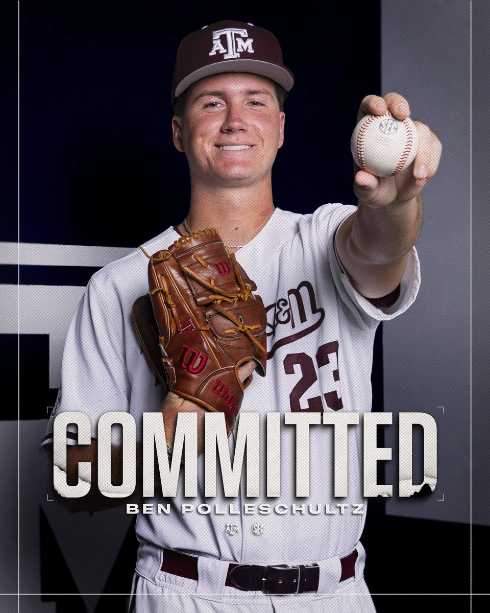 Ben Polleschultz (@benpolleschultz) on Twitter photo I am excited to announce that I have committed to Texas A&M. I would like to thank God, my family, and my coaches for helping my dreams come to reality. Excited to be an Aggie. Gigem.
<a href="/DustyHart/">Dusty Hart</a> <a href="/chasevandyk_/">Chase Van Dyk</a> <a href="/CalebLongley/">Caleb Longley</a> I am excited to announce that I have committed to Texas A&M. I would like to thank God, my family, and my coaches for helping my dreams come to reality. Excited to be an Aggie. Gigem.
<a href="/DustyHart/">Dusty Hart</a> <a href="/chasevandyk_/">Chase Van Dyk</a> <a href="/CalebLongley/">Caleb Longley</a>