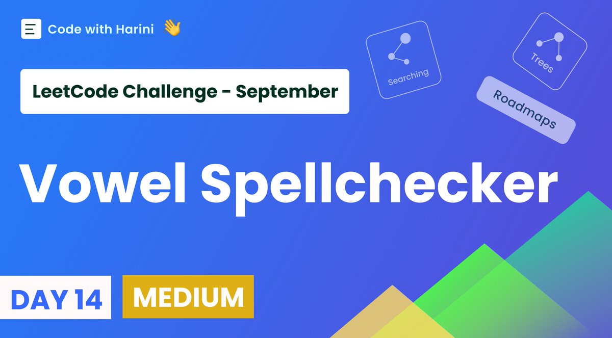 _CodeWithUs_'s tweet image. Sep day 14 Challenge is live, please do check it out ✅
youtube.com/watch?v=Kk1A5j…
.
.
.
.
.
.
.
.
.
.
.
.
.
#leetcodesolution #LeetCode #leetcodedaily #leetcodemedium #leetcodegrind
#faangprep #startup #dsa #hashmap #codeexplain #coderlife #codingchallenge #prepareinterview