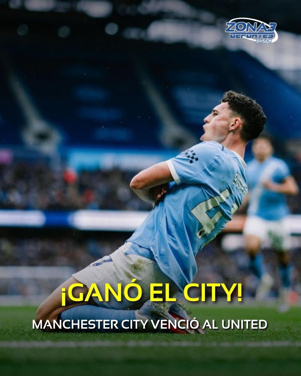 Zona3Deportes on X: "#Zona3Deportes |City se quedó con el clásico ante el United!⚪️ Manchester City no tuvo piedad y venció 3-0 al Manchester United. ⬆️ Los goles fueron obra de Phil Foden