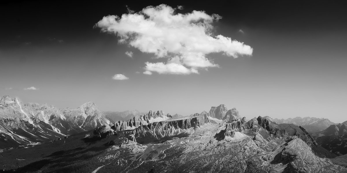 B&amp;W view from Lagazuoi #landscapephotography #Dolomites #fujifilm_xseries