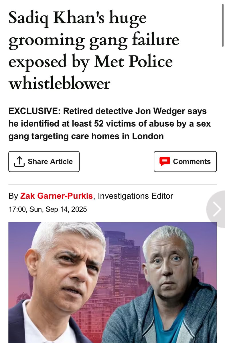 BGatesIsaPyscho's tweet photo. 🚨🇬🇧 Now you all know why Sadiq Kahn refused to repeatedly answer when asked:-

“Is there a problem with Rape Gangs in London?”

Turns out there is &amp; he’s been covering it up again ‼️ https://t.co/xq3eDyMKWY