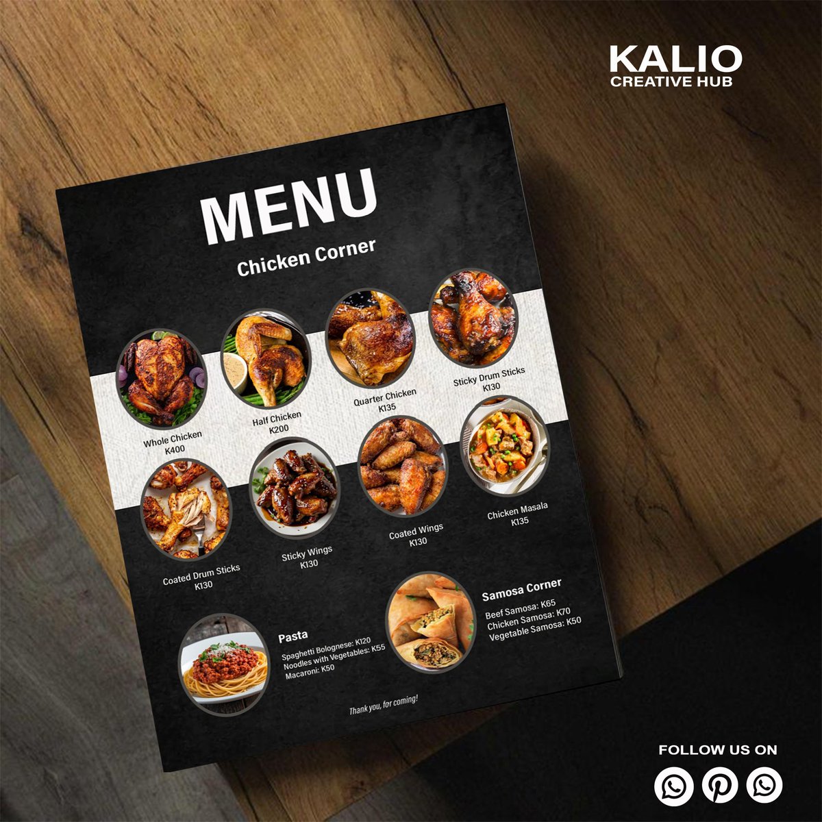 FrazerKalio's tweet photo. Magic happens here! ✨🍔👨‍🍳 

We brought Rock Wood Lodge Siavonga's menu to life! 🌟 

Need design sorcery for your brand? 🔮 
Let's get creative! 🎨

#graphicdesign #foodmenu #branding https://t.co/A45sMMUc8A