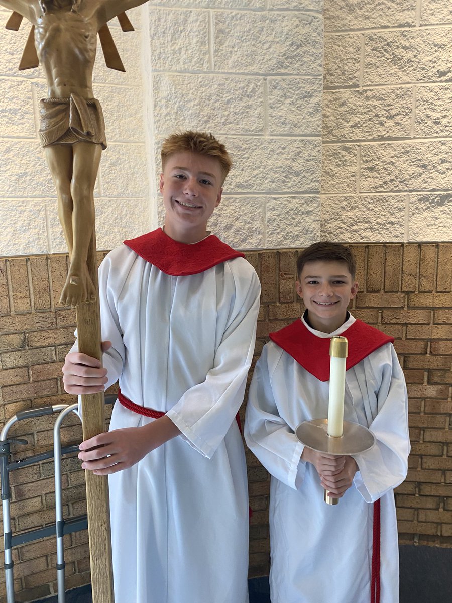 Proud of my sons as they served at Sunday mass this morning.