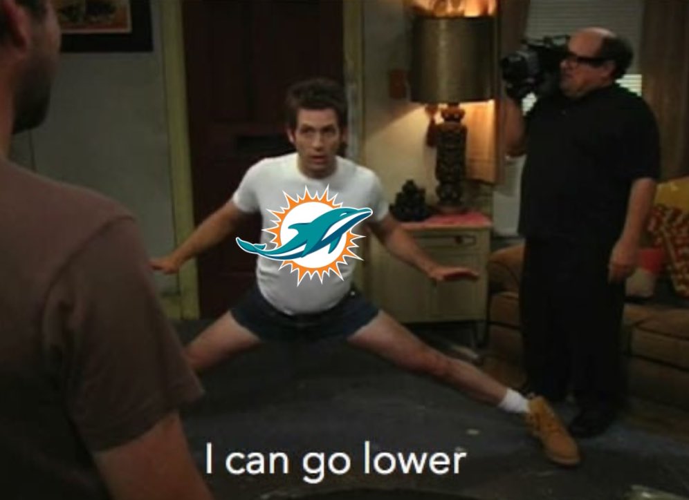 “wow the dolphins got killed by daniel jones they hit an all time low” 

the dolphins this week: