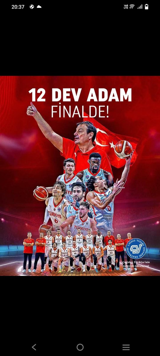 Şimdiden tebrikler #12DevAdam 
İnşallah şampiyon oluruz.