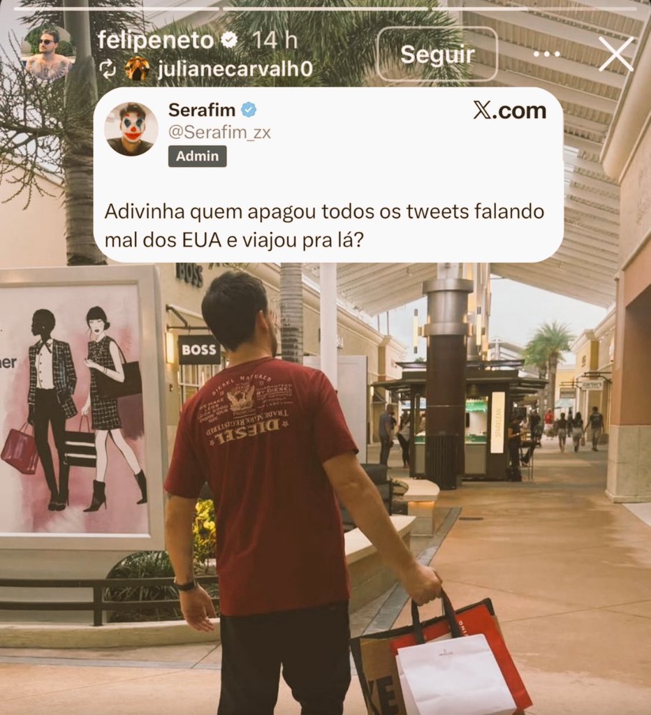 U.R.G.E.N.T.E 🚨🚨

Coloquem todos os Tweet do Felipe Neto abaixo atacando os EUA e marquem a <a href="/EmbaixadaEUA/">Embaixada EUA Brasil</a>