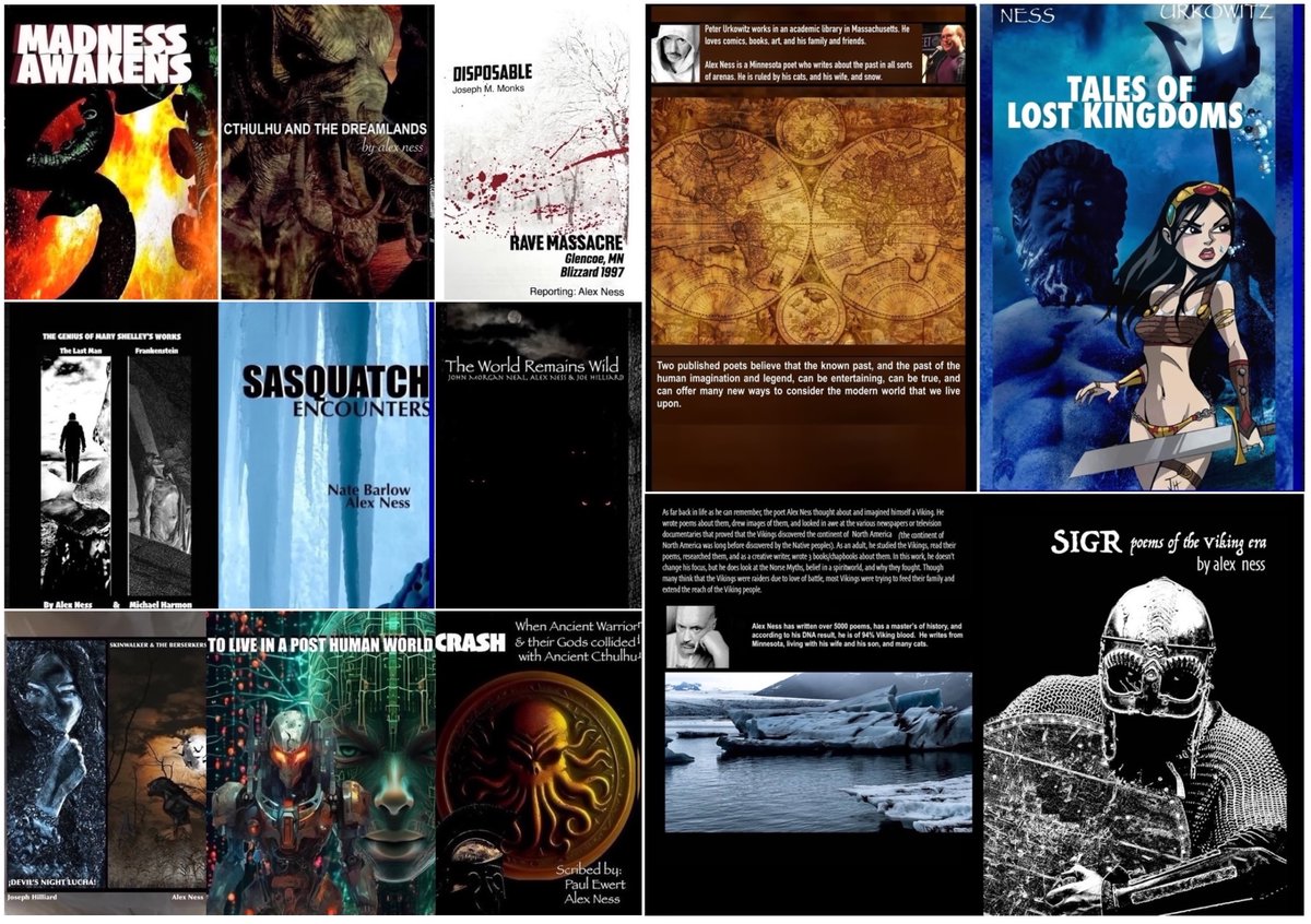 I have a number of book sets, written by me, and for sale, signed and new. Sadly for US addresses only. But postage paid.

Contact me in DMs if you are interested. 
Buy from me, Amazon is more expensive &amp; no royalties 4 me 
alexnesspoetry.blogspot.com/2024/09/publis…

some examples