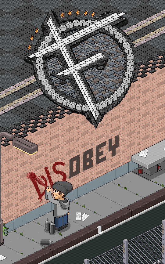 Disrespect your surroundings. 

#habbo | #HabboOrigins