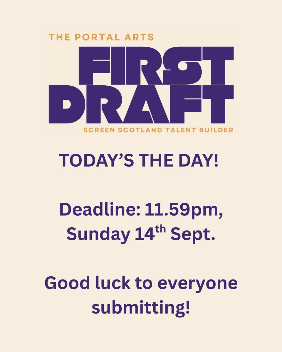 First Draft - Screen Scotland Talent Builder tweet media