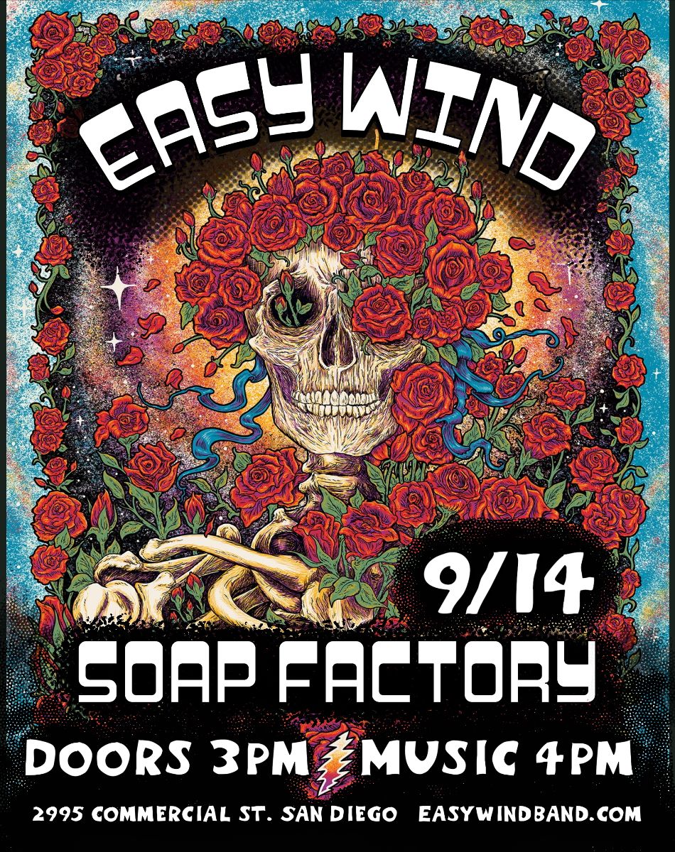 EasyWindSoCal's tweet image. Easy Wind Returns to The Soap Factory in San Diego today for our 2nd annual Franklin's Power Celebration. Doors @ 3pm. Music @ 4pm for 2 big sets.