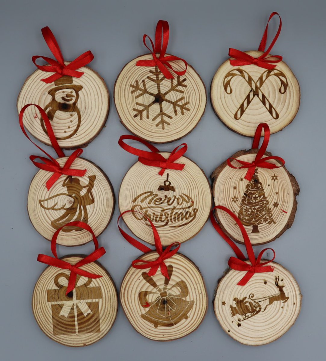 LaserShop123's tweet image. Real log slice Christmas tree hanging decorations set of 9 designs,
Looking to add a touch of rustic charm genuine log slices, bringing the beauty of nature right into your home.
#laserengraving #LaserCutDesign #lasercutwood
laser-shop.co.uk