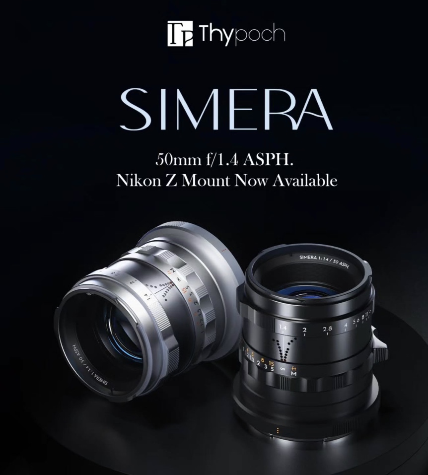 nikonrumors's tweet photo. Thypoch announced a new Simera 50mm f/1.4 lens for Nikon Z-mount:

https://t.co/1E4jVu4G3s https://t.co/460IsUp6L6