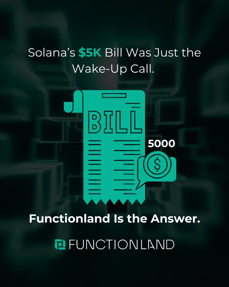 functionland's tweet image. 💸 Solana’s $5K bill was just the wake-up call.
Centralized clouds bring surprise costs. Functionland brings freedom, scalability, and up to 60% savings.
The future of cloud is decentralized. 🚀
👉 Functionland is the answer. 🧩
#Functionland #DecentralizedCloud…