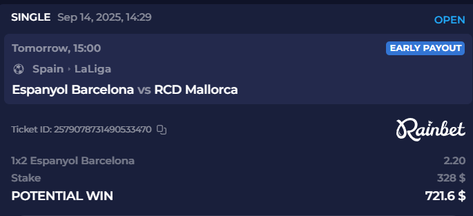 Desde el Tamudazo club hermano para los restos si eso le sumas que en el otro equipo juega Maffeo ya ni te cuento con quien voy.

Lo gana el Espanyol 2-1.