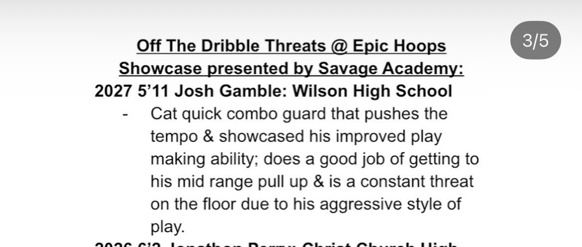 Josh gamble (@imjoshgamble) on Twitter photo Had a great day <a href="/Epic_Hoops/">E.P.I.C Hoops</a> <a href="/HoopsEdu/">Sean Mims</a> top 64 camp yesterday against top competition, thanks <a href="/SavageHoopsSC/">Savage Academy</a> for the write up #DDDD Had a great day <a href="/Epic_Hoops/">E.P.I.C Hoops</a> <a href="/HoopsEdu/">Sean Mims</a> top 64 camp yesterday against top competition, thanks <a href="/SavageHoopsSC/">Savage Academy</a> for the write up #DDDD