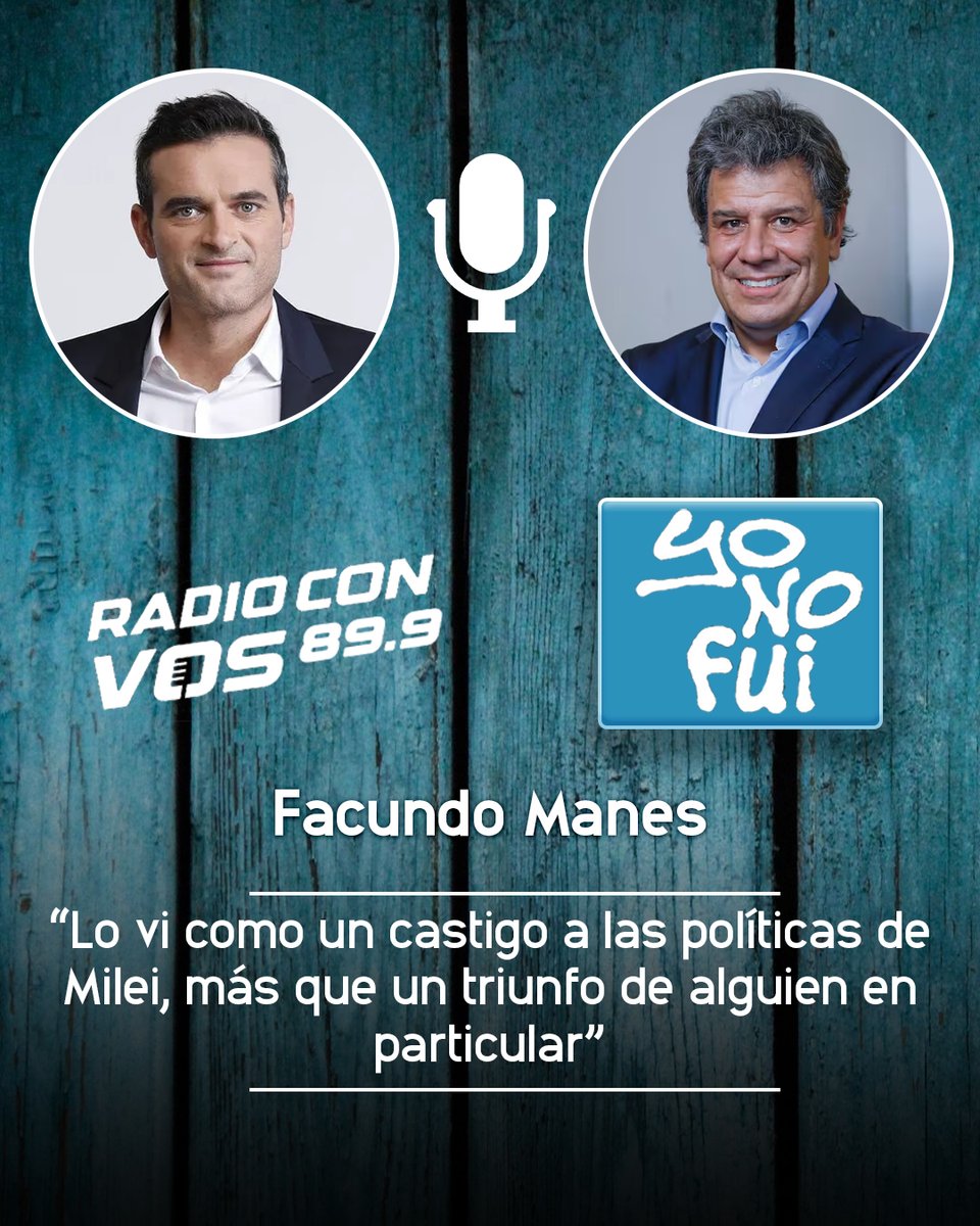🎙️[NOTA] En <a href="/radioconvos899/">Radio Con Vos 89.9</a> hablamos con <a href="/ManesF/">Facundo Manes</a>, candidato a senador por la Ciudad de Buenos Aires, sobre los resultados de las elecciones bonaerenses: “Lo vi como un castigo a las políticas de Milei más que un triunfo de alguien en particular".

[AUDIO] radiocut.fm/audiocut/facun…