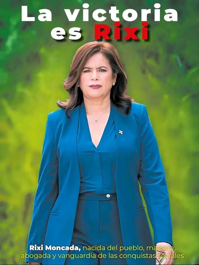 ⛳Las estadísticas favorecen  a la compañera y camarada Rixi Moncada; será la segunda mujer presidenta de la historia de Honduras.