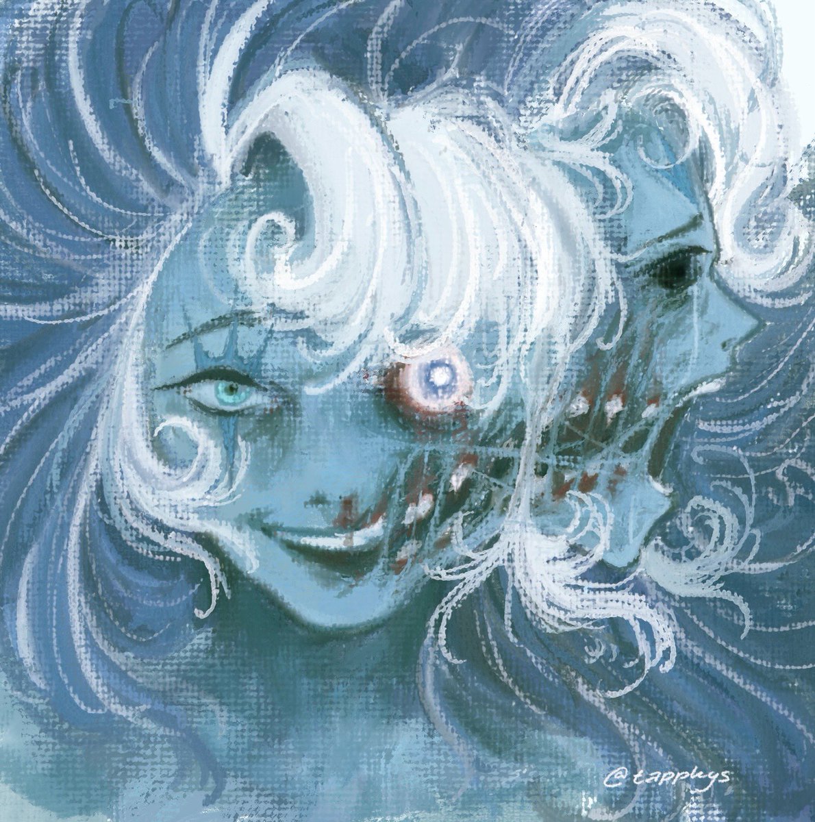 tapphys's tweet photo. TW: Body horror 

•

•

holy fuck my shayla😭😭 #shadowmilkcookie #fountofknowledge https://t.co/IAT2msaLNO