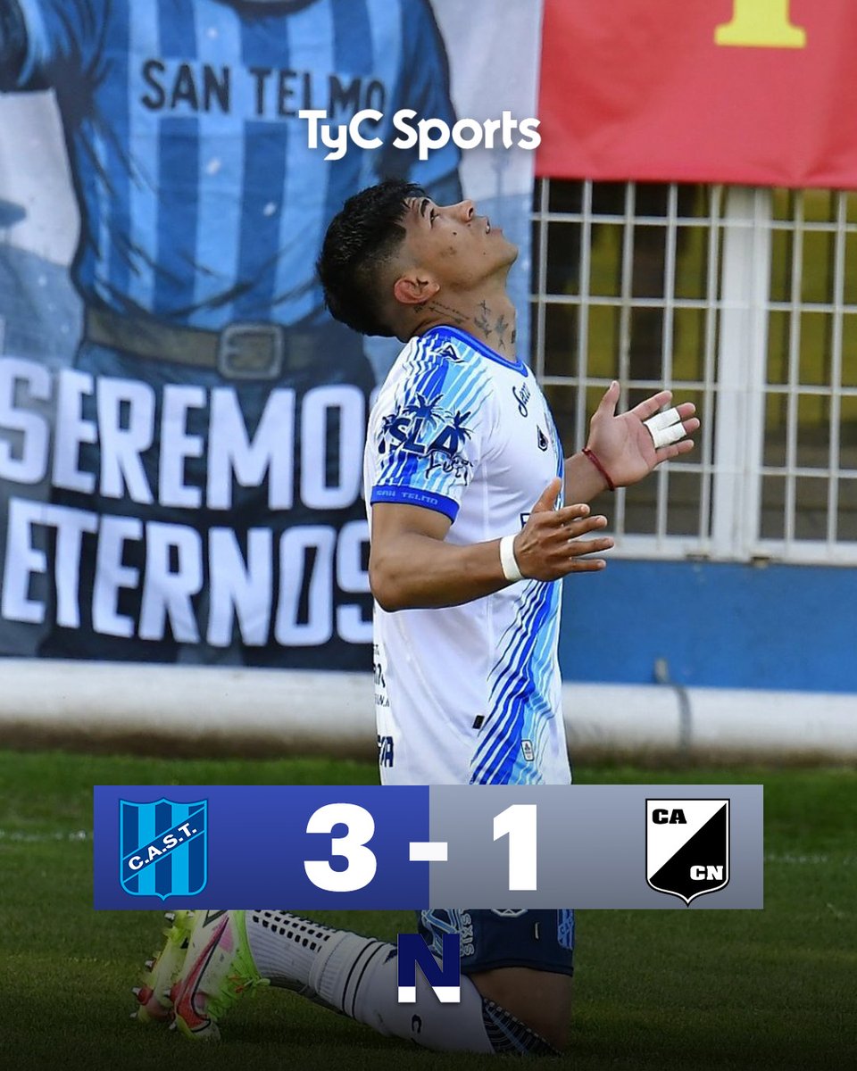 ¡EL CANDOMBERO SUMÓ DE A TRES EN LA ISLA MACIEL!🔵⚪️

San Telmo derrotó 3-1 a Central Norte (S) con goles de Sebastian Cocimano y Leandro Ojeda (2), mientras que Luciano Ferreyra anotó el único tanto de la visita ⚽️

#NacionalEnTyCSports