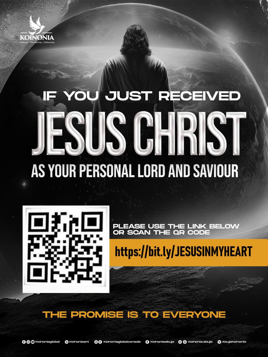 “I say unto you, that likewise joy shall be in heaven over one sinner that repenteth, more than over ninety and nine just persons, which need no repentance.”
Luke 15:7 (KJV)
_
If you just received Jesus Christ tonight, we celebrate you. Heaven rejoices over your decision as well!